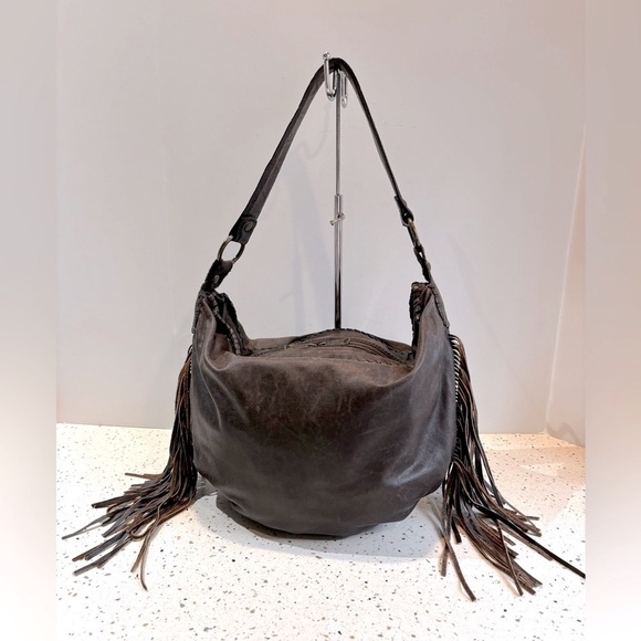 Patricia Nash Leather Fringe Western Shoulder Handbag - Picture 2 of 14